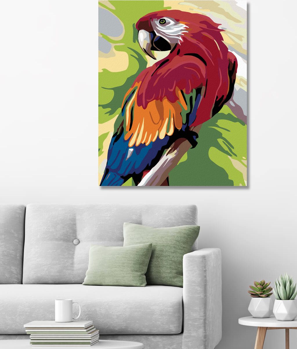 zuty Malování podle čísel - BAREVNÝ PAPOUŠEK - Rozměr: 40x50 cm, Rámování: Varianta: vypnuté plátno na rám - obrázek 16