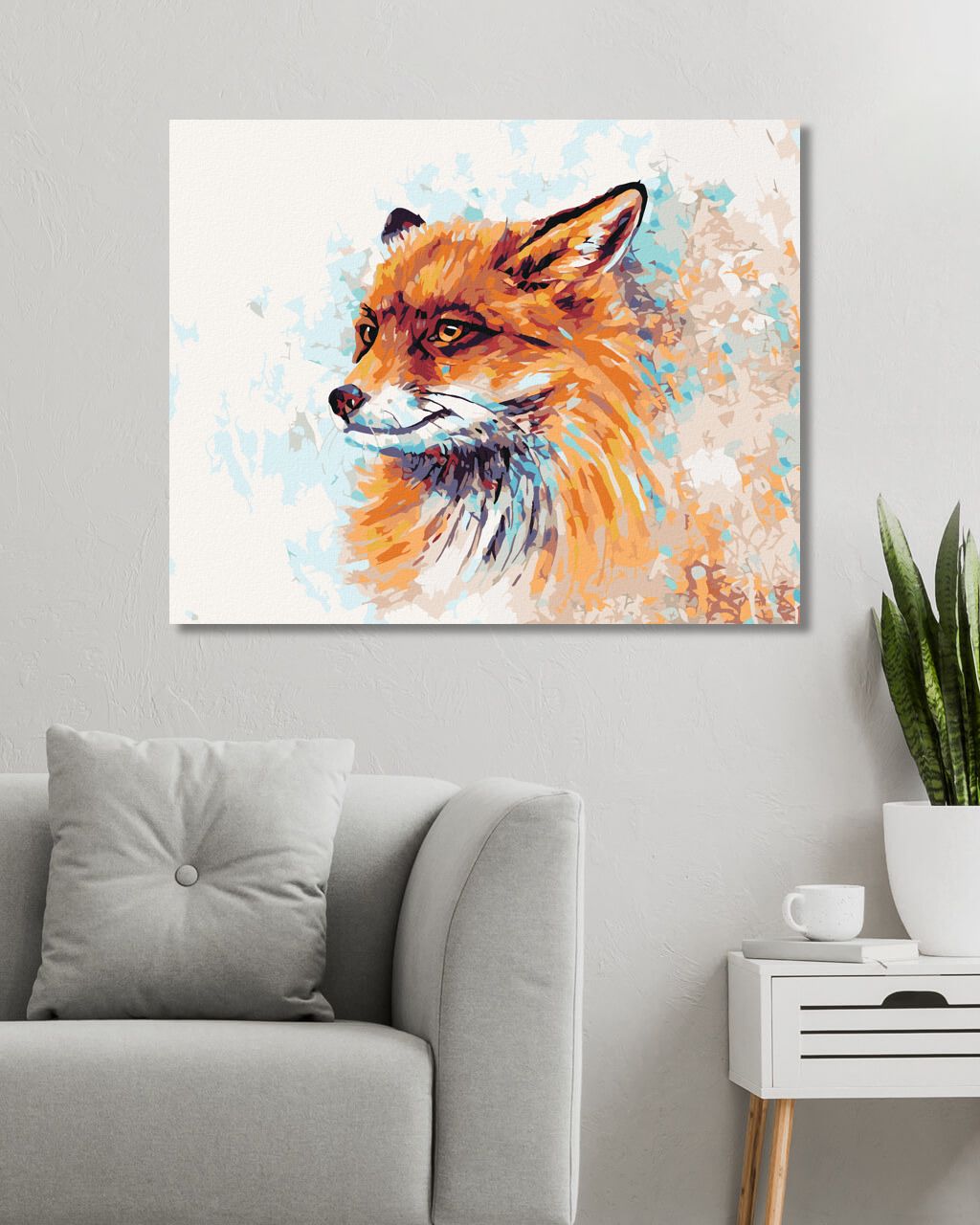 zuty Malování podle čísel - BAREVNÁ LIŠKA - Rozměr: 40x50 cm, Rámování: Varianta: vypnuté plátno na rám - obrázek 4