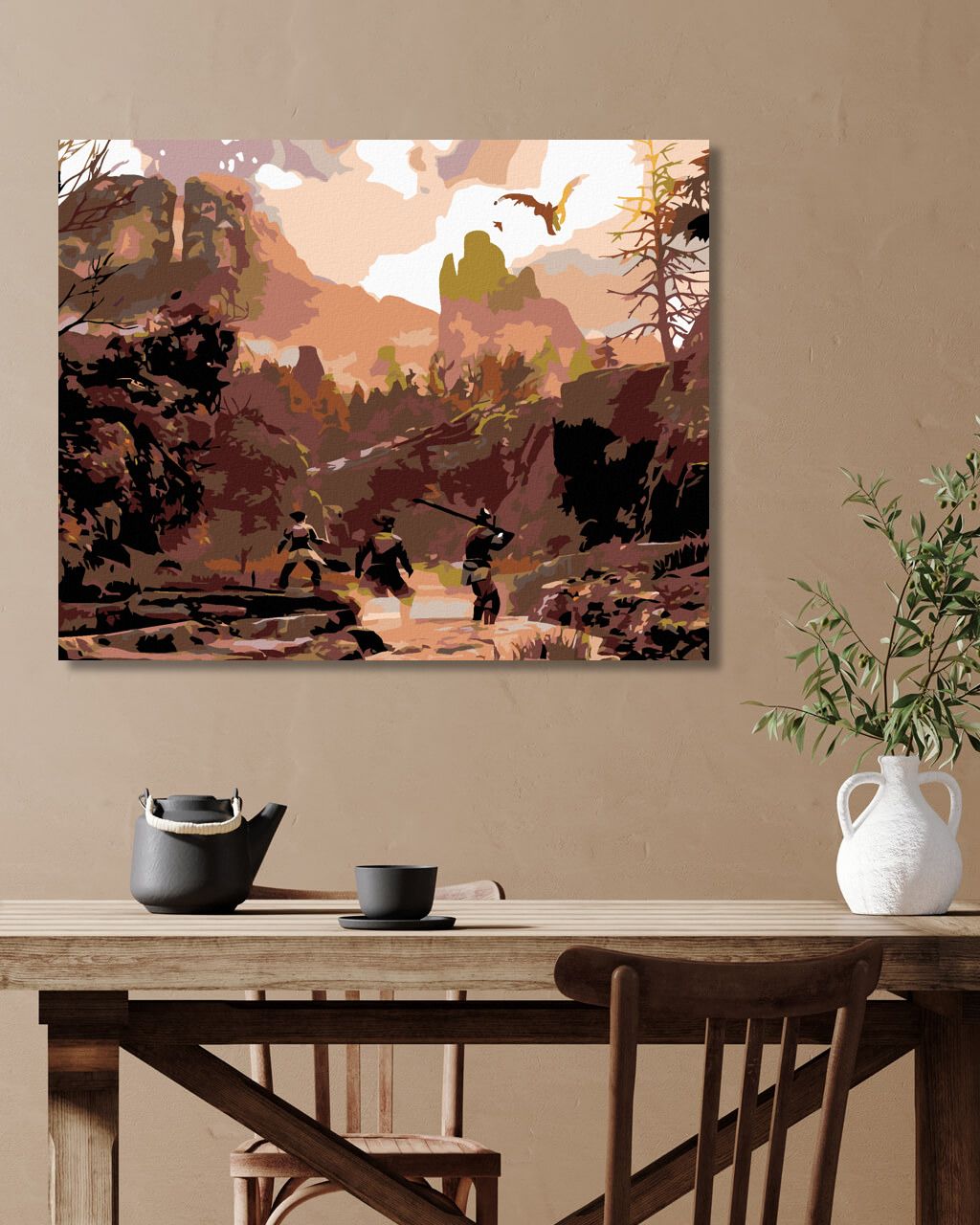 zuty Malování podle čísel - LOVCI V HORÁCH - Rozměr: 40x50 cm, Rámování: Varianta: vypnuté plátno na rám - obrázek 10