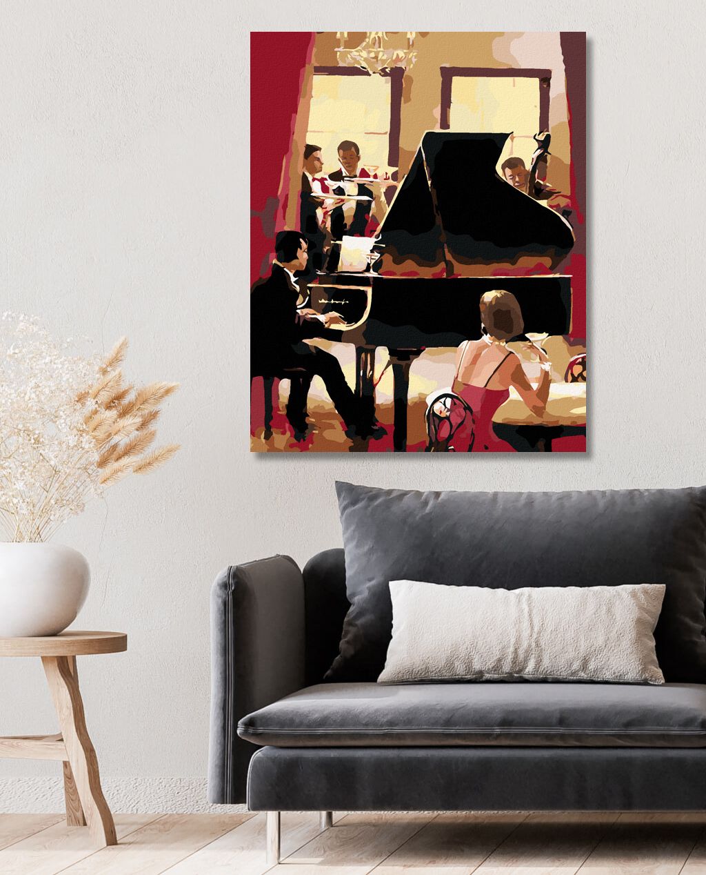 zuty Malování podle čísel - KLAVÍRISTA - Rozměr: 40x50 cm, Rámování: Varianta: bez rámu a bez vypnutí plátna - obrázek 2
