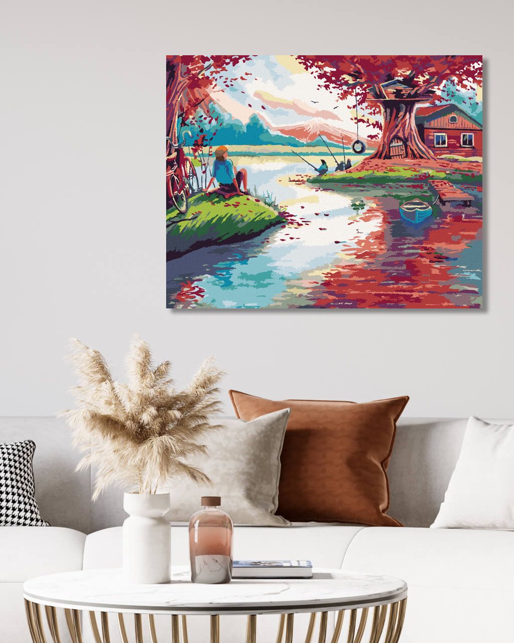 zuty Malování podle čísel - ČERVENÝ LES - Rozměr: 40x50 cm, Rámování: Varianta: vypnuté plátno na rám - obrázek 14