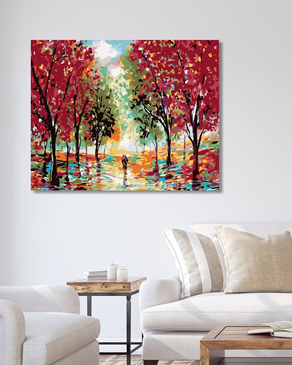 zuty Malování podle čísel - ČERVENÝ LES - Rozměr: 40x50 cm, Rámování: Varianta: vypnuté plátno na rám - obrázek 16