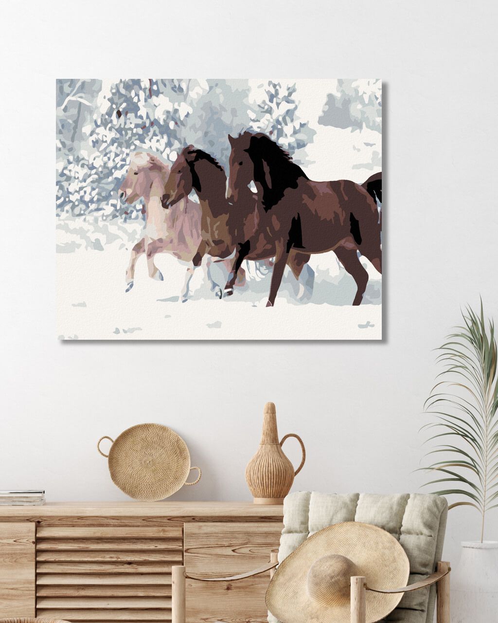 zuty Malování podle čísel - KONĚ VE SNĚHU - Rozměr: 40x50 cm, Rámování: Varianta: vypnuté plátno na rám - obrázek 15