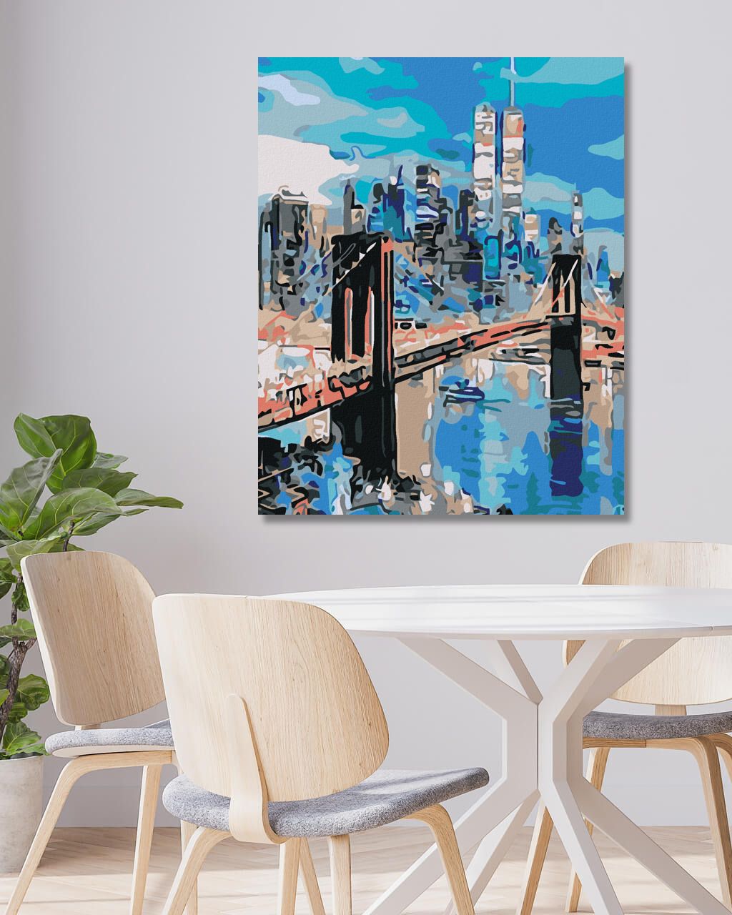 zuty Malování podle čísel - BROOKLYNSKÝ MOST - Rozměr: 40x50 cm, Rámování: Varianta: bez rámu a bez vypnutí plátna - obrázek 2