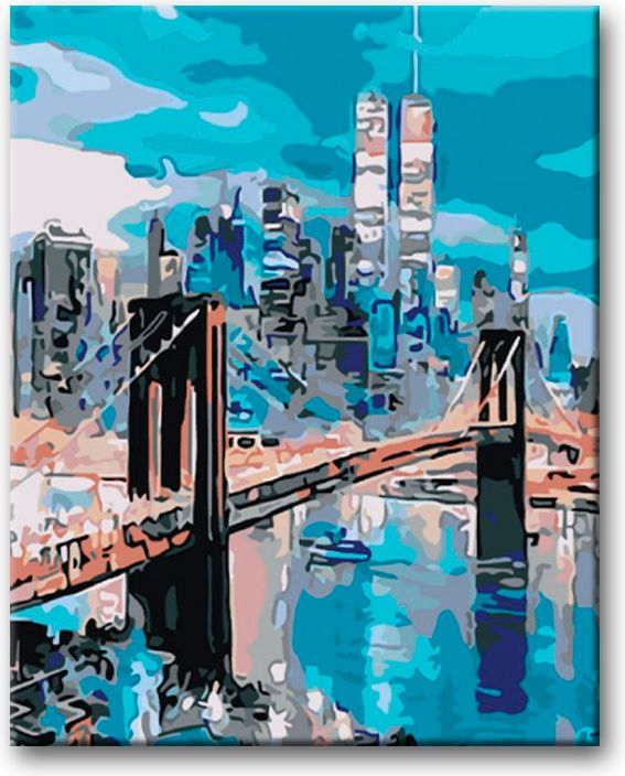 zuty Malování podle čísel - BROOKLYNSKÝ MOST - Rozměr: 40x50 cm, Rámování: Varianta: bez rámu a bez vypnutí plátna - obrázek 3