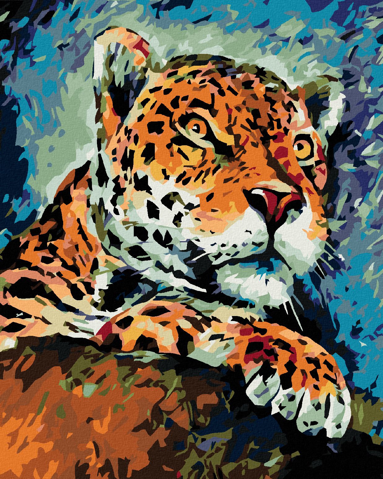 zuty Malování podle čísel - ČÍHAJÍCÍ GEPARD - Rozměr: 40x50 cm, Rámování: Varianta: bez rámu a bez vypnutí plátna - obrázek 1