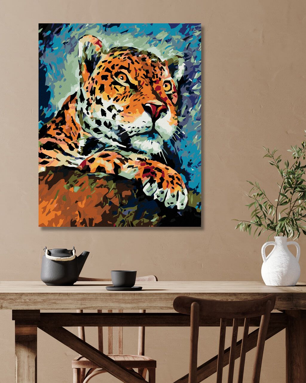 zuty Malování podle čísel - ČÍHAJÍCÍ GEPARD - Rozměr: 40x50 cm, Rámování: Varianta: bez rámu a bez vypnutí plátna - obrázek 5