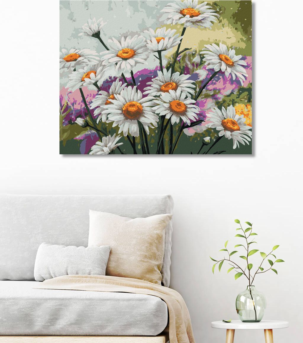 zuty Malování podle čísel - HEŘMÁNEK NA LOUCE - Rozměr: 40x50 cm, Rámování: Varianta: bez rámu a bez vypnutí plátna - obrázek 2