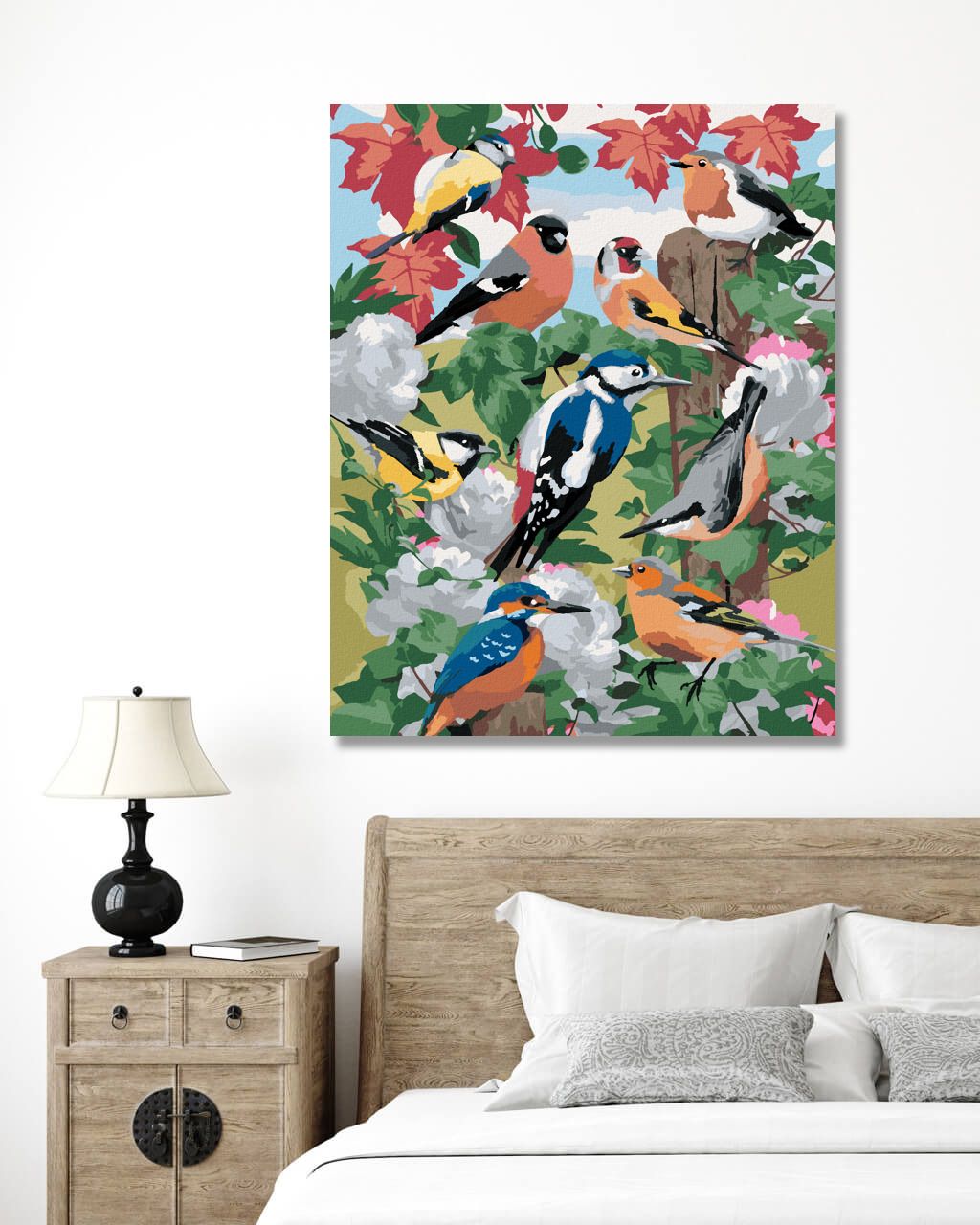 zuty Malování podle čísel - PTÁCI A BÍLÉ KVĚTINY (HOWARD ROBINSON) - Rozměr: 40x50 cm, Rámování: Varianta: vypnuté plátno na rám - obrázek 7