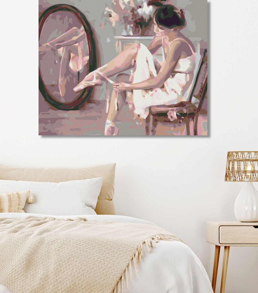zuty Malování podle čísel - BALETKA PŘED ZRCADLEM - Rozměr: 40x50 cm, Rámování: Varianta: bez rámu a bez vypnutí plátna - obrázek 7