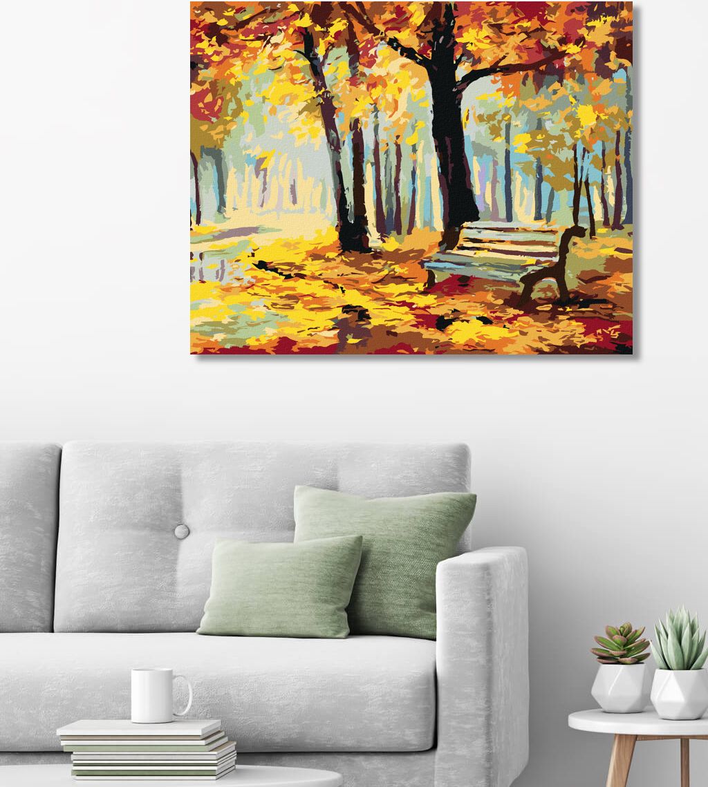 zuty Malování podle čísel - LAVIČKA V PARKU - Rozměr: 40x50 cm, Rámování: Varianta: bez rámu a bez vypnutí plátna - obrázek 13