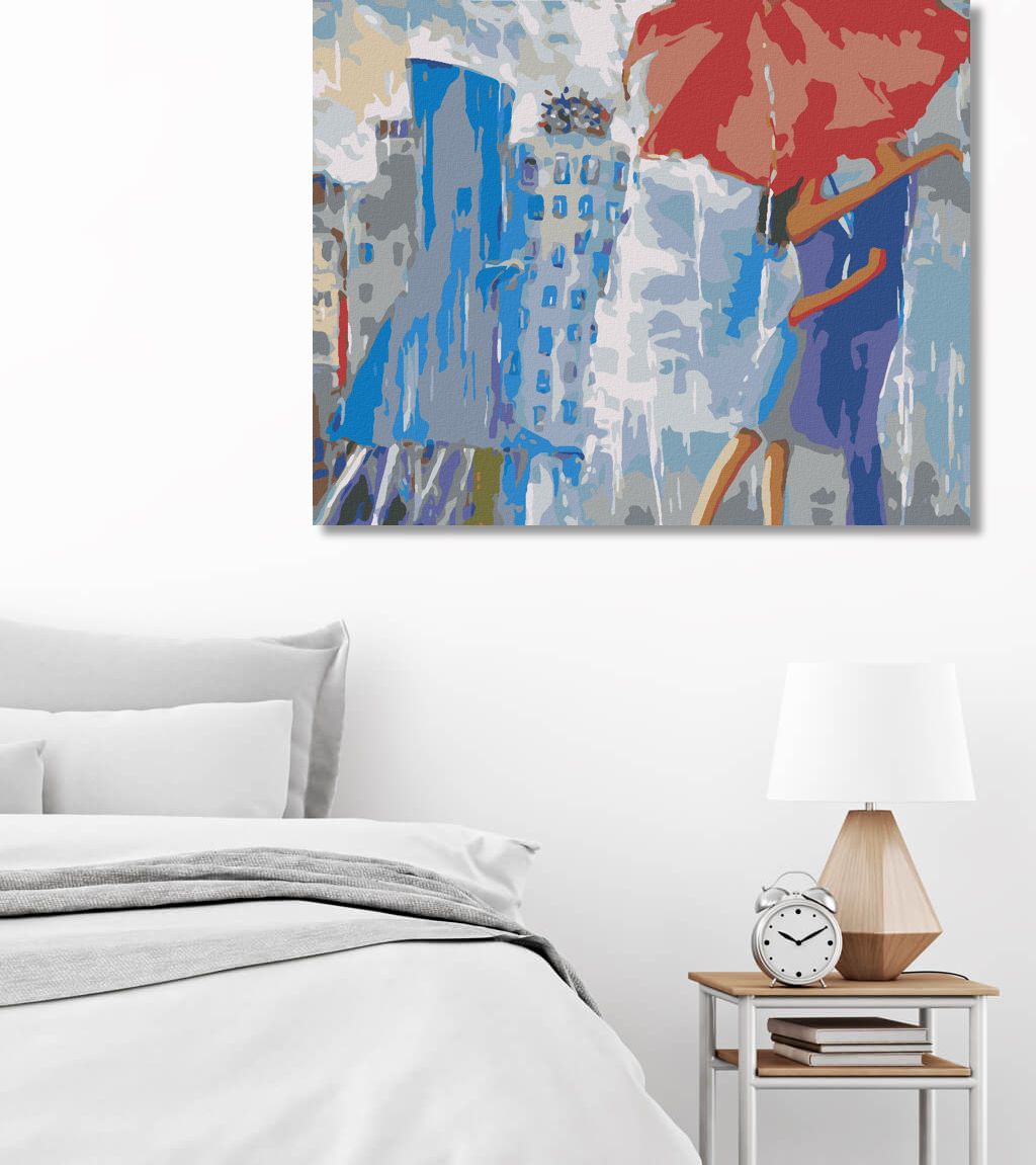 zuty Malování podle čísel - MĚSTO V DEŠTI - Rozměr: 40x50 cm, Rámování: Varianta: bez rámu a bez vypnutí plátna - obrázek 2