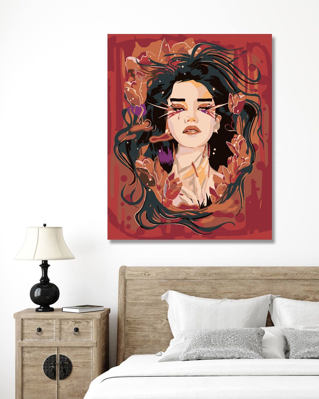 zuty Malování podle čísel - ŽENA V RUDÉM OBRAZU - Rozměr: 40x50 cm, Rámování: Varianta: bez rámu a bez vypnutí plátna - obrázek 4