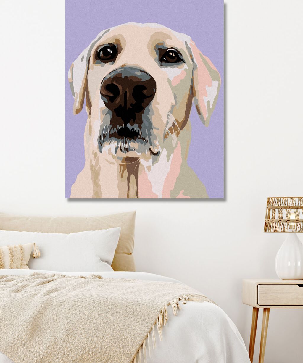 zuty Malování podle čísel - LABRADORSKÝ RETRÍVR - Rozměr: 40x50 cm, Rámování: Varianta: bez rámu a bez vypnutí plátna - obrázek 4