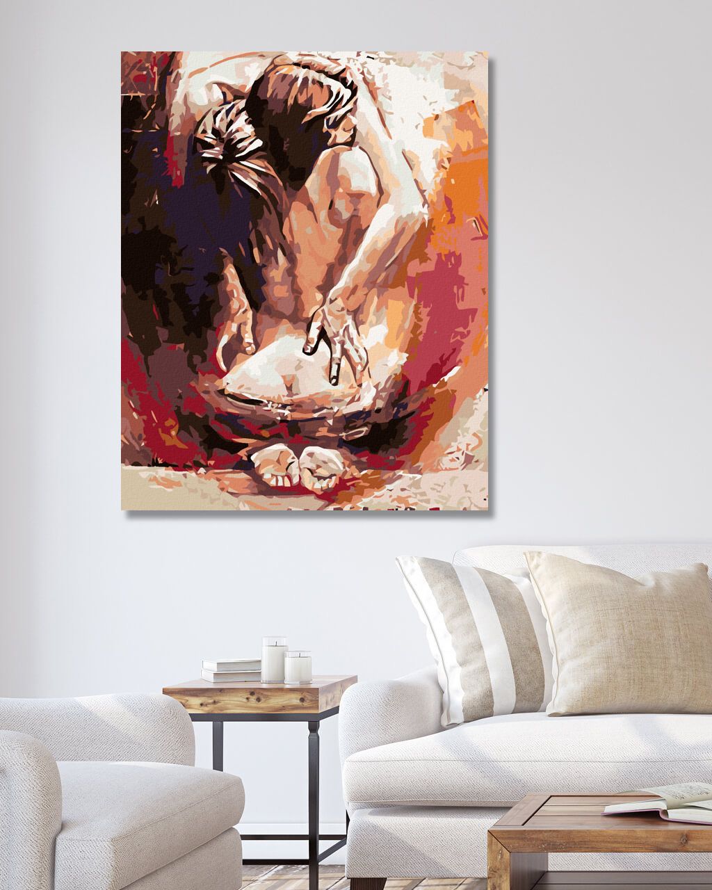 zuty Malování podle čísel - ŽENA V OBJETÍ MUŽE - Rozměr: 40x50 cm, Rámování: Varianta: vypnuté plátno na rám - obrázek 7