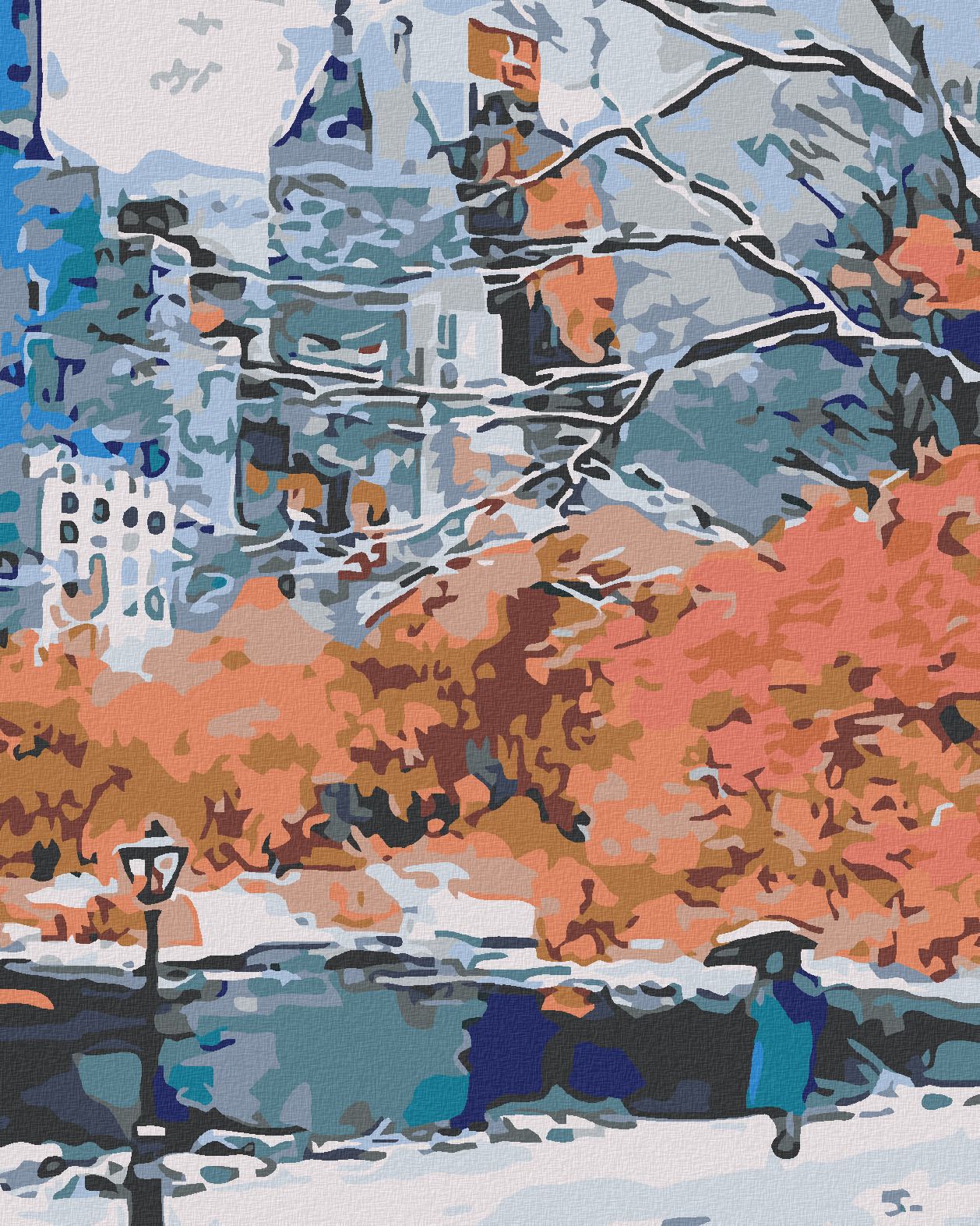 zuty Malování podle čísel - PARK V NEW YORKU - Rozměr: 40x50 cm, Rámování: Varianta: vypnuté plátno na rám - obrázek 1