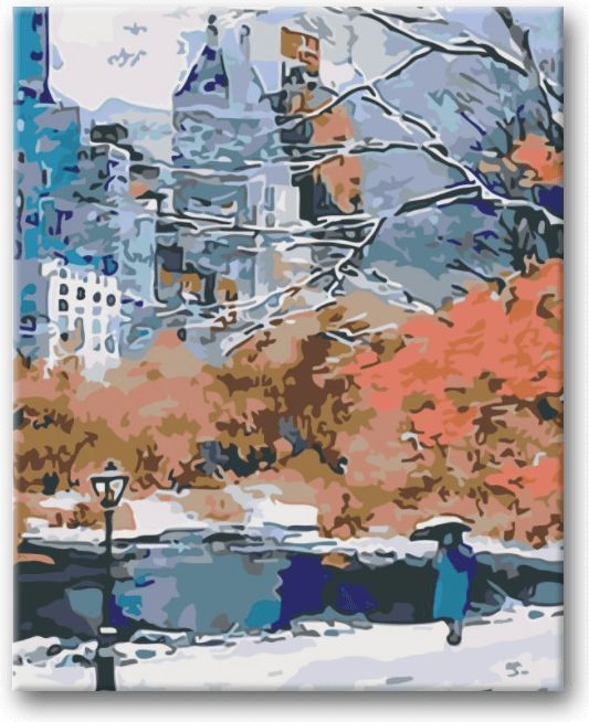 zuty Malování podle čísel - PARK V NEW YORKU - Rozměr: 40x50 cm, Rámování: Varianta: vypnuté plátno na rám - obrázek 6
