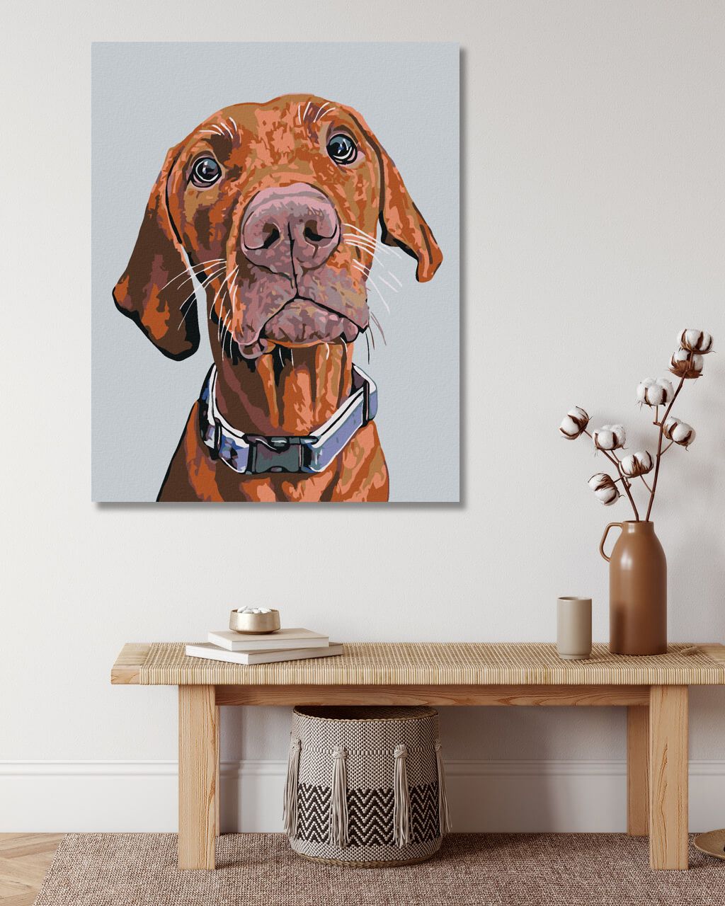 zuty Malování podle čísel - RIDGEBACK S MODRÝM OBOJKEM - Rozměr: 40x50 cm, Rámování: Varianta: bez rámu a bez vypnutí plátna - obrázek 6