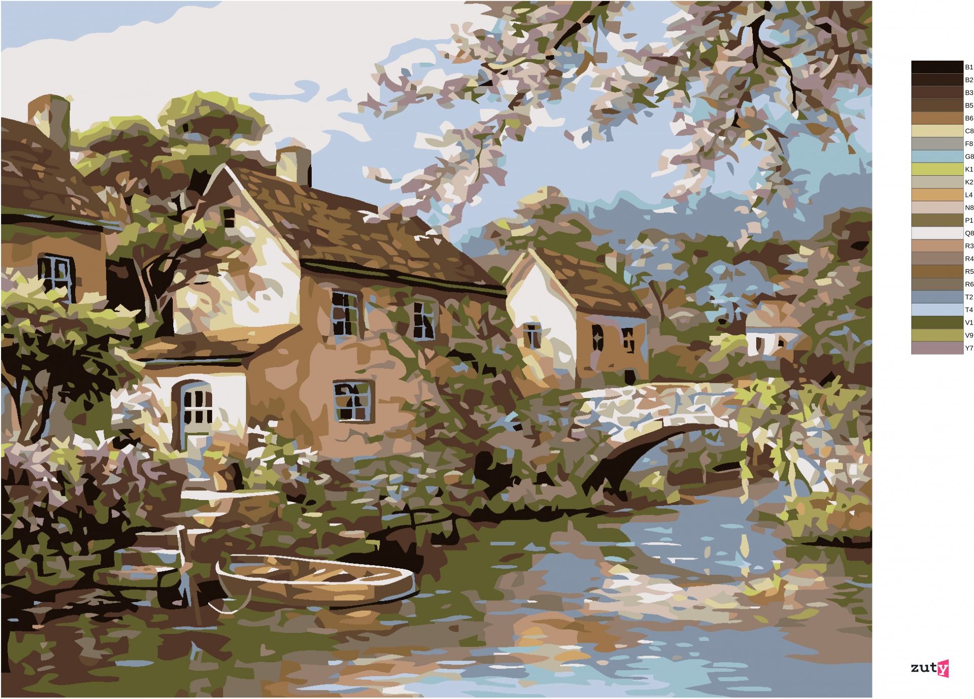 zuty Malování podle čísel - MLÝN - Rozměr: 40x50 cm, Rámování: Varianta: bez rámu a bez vypnutí plátna - obrázek 10