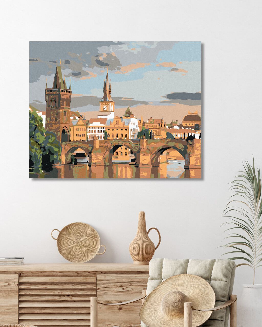zuty Malování podle čísel - POHLED NA KARLŮV MOST - Rozměr: 40x50 cm, Rámování: Varianta: bez rámu a bez vypnutí plátna - obrázek 9