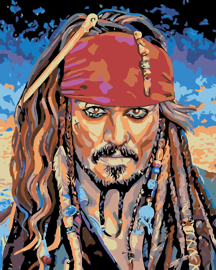 zuty Malování podle čísel - JACK SPARROW I - Rozměr: 40x50 cm, Rámování: Varianta: bez rámu a bez vypnutí plátna - obrázek 8