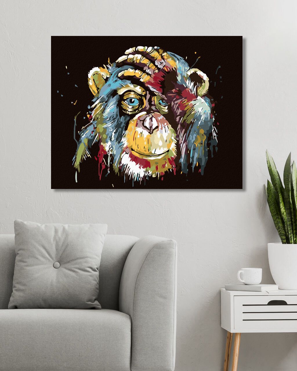 zuty Malování podle čísel - OPICE - Rozměr: 40x50 cm, Rámování: Varianta: vypnuté plátno na rám - obrázek 14