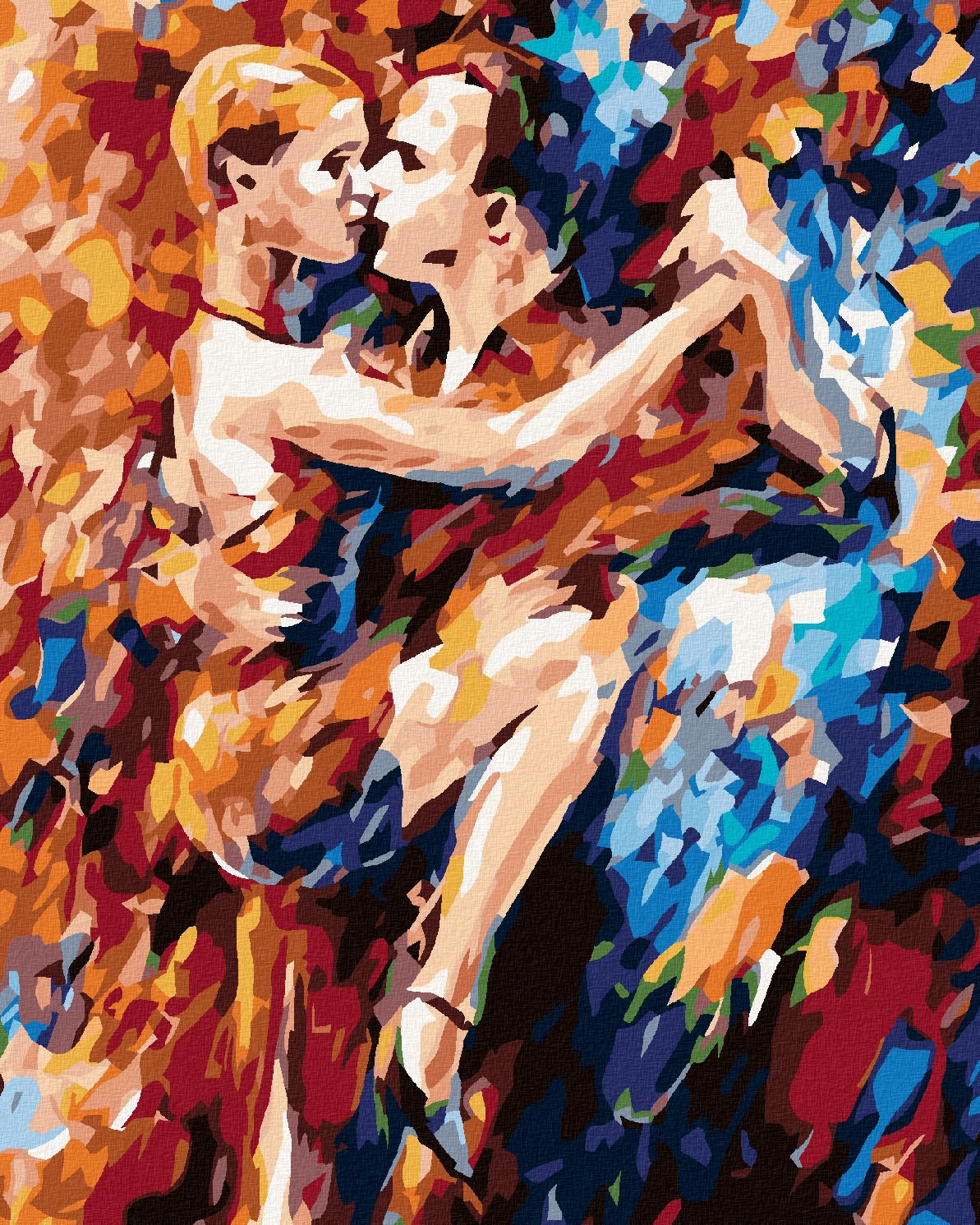 zuty Malování podle čísel - VE VÁŠNI TANCE - Rozměr: 40x50 cm, Rámování: Varianta: bez rámu a bez vypnutí plátna - obrázek 1