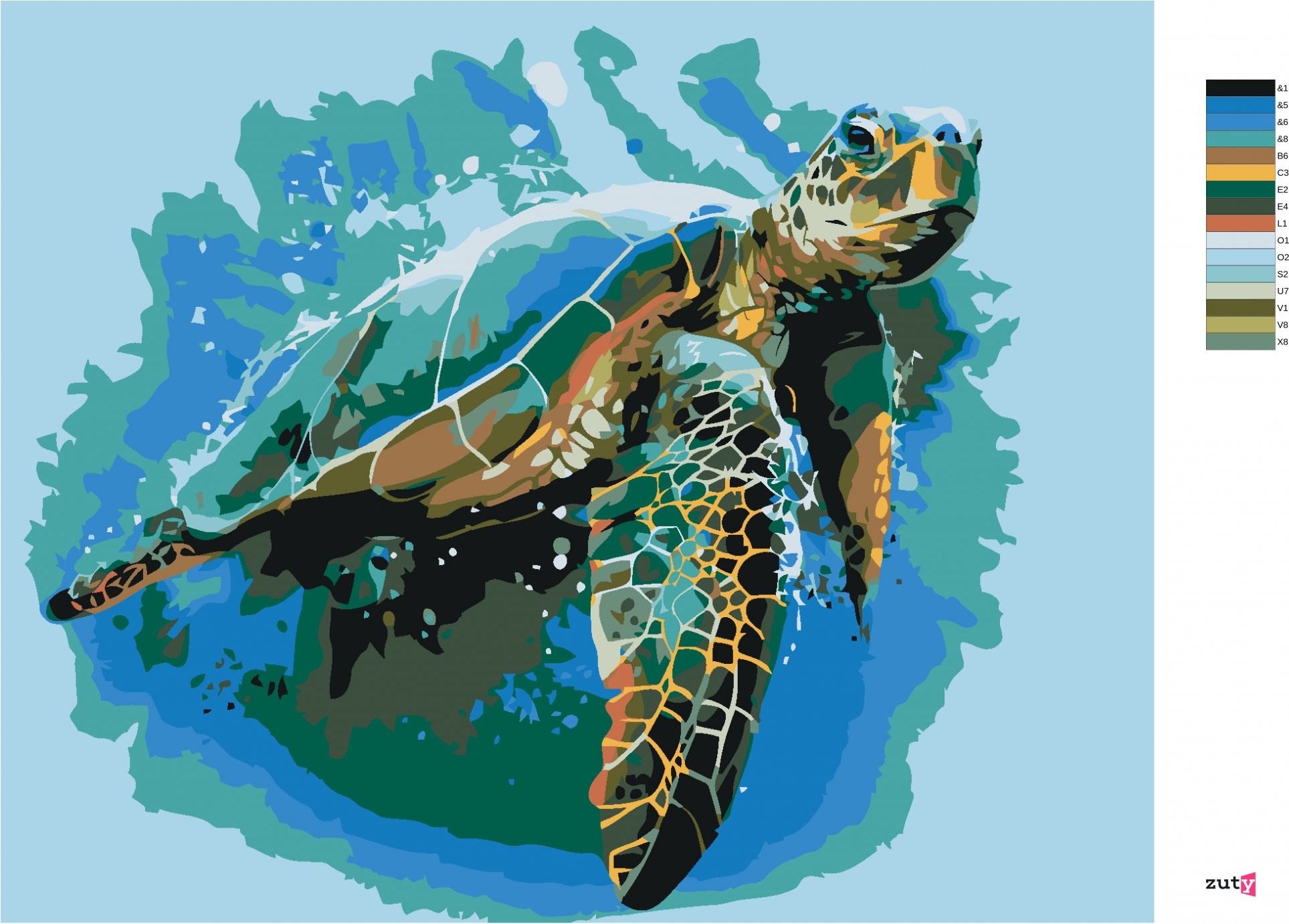 zuty Malování podle čísel - KARETA OBROVSKÁ - Rozměr: 40x50 cm, Rámování: Varianta: vypnuté plátno na rám - obrázek 3