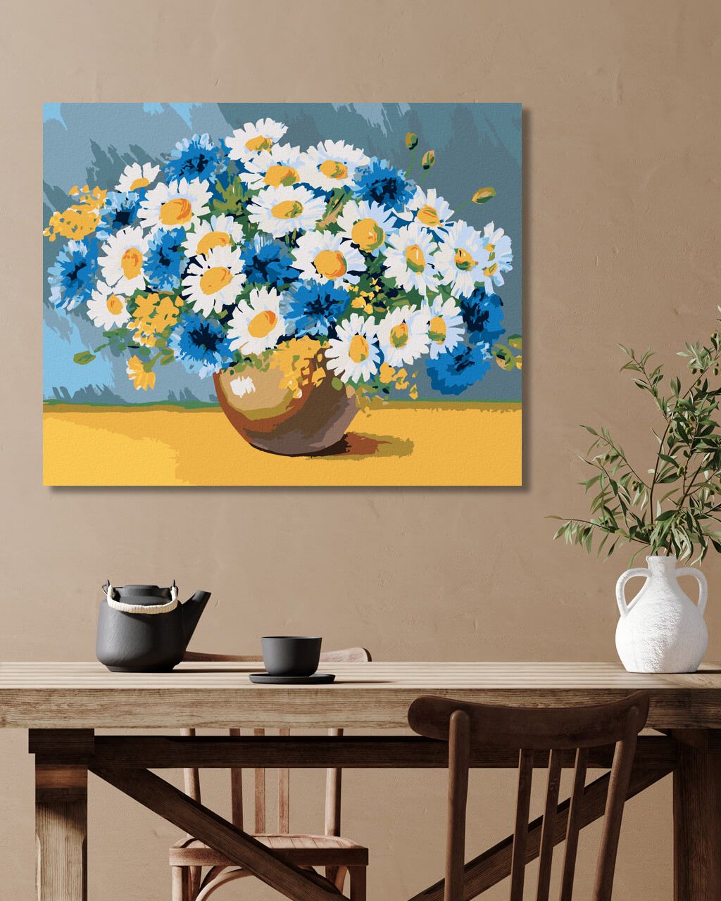 zuty Malování podle čísel - KOPRETINY S DALŠÍMI JARNÍMI KVĚTINAMI - Rozměr: 40x50 cm, Rámování: Varianta: vypnuté plátno na rám - obrázek 6