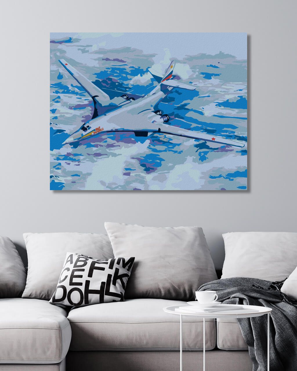 zuty Malování podle čísel - LETADLO - Rozměr: 40x50 cm, Rámování: Varianta: bez rámu a bez vypnutí plátna - obrázek 4