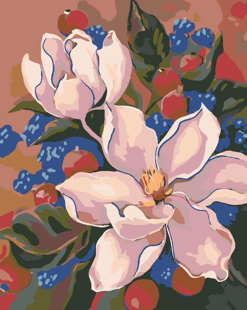 zuty Malování podle čísel - ROZKVETLÉ LILIE - Rozměr: 40x50 cm, Rámování: Varianta: bez rámu a bez vypnutí plátna - obrázek 4