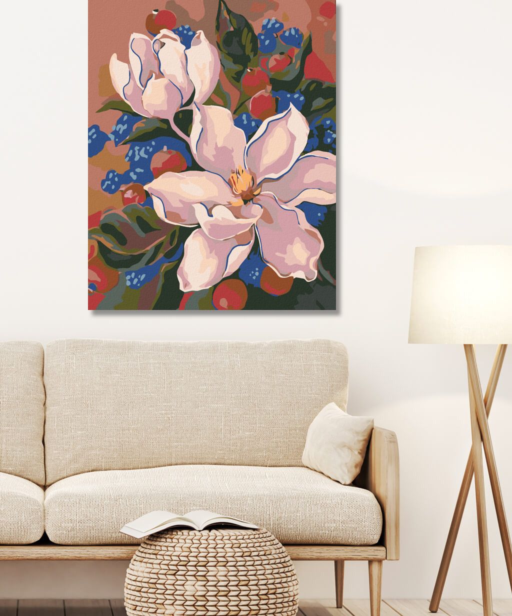 zuty Malování podle čísel - ROZKVETLÉ LILIE - Rozměr: 40x50 cm, Rámování: Varianta: vypnuté plátno na rám - obrázek 3