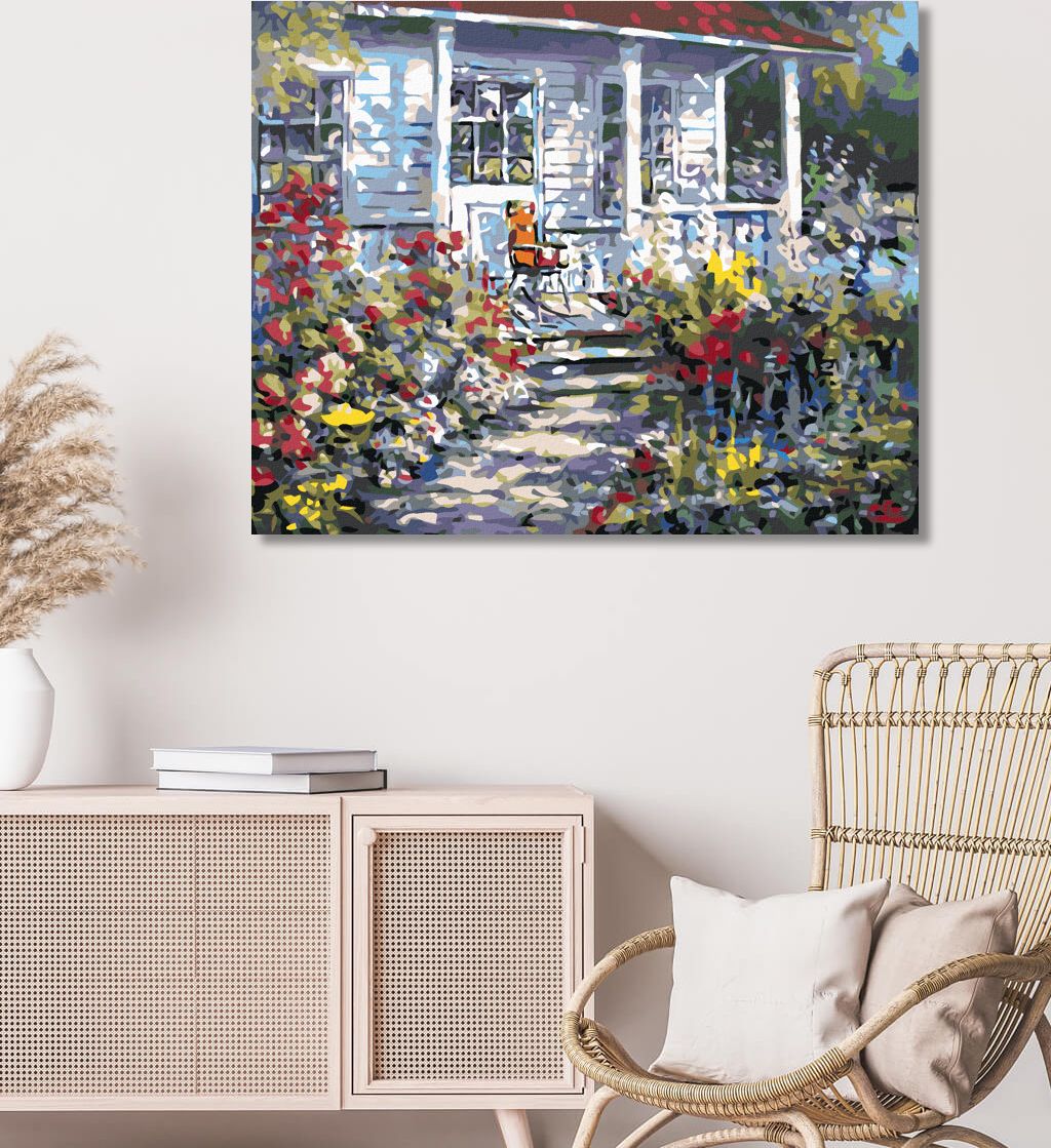 zuty Malování podle čísel - V ROZKVETLÉ ZAHRADĚ - Rozměr: 40x50 cm, Rámování: Varianta: vypnuté plátno na rám - obrázek 6