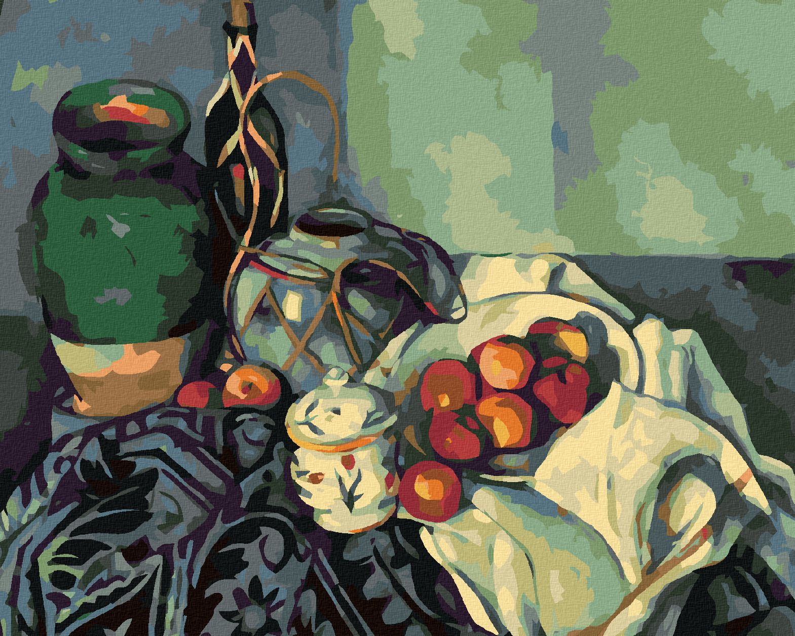 zuty Malování podle čísel - ZÁTIŠÍ (P. CÉZANNE) - Rozměr: 40x50 cm, Rámování: Varianta: vypnuté plátno na rám - obrázek 1