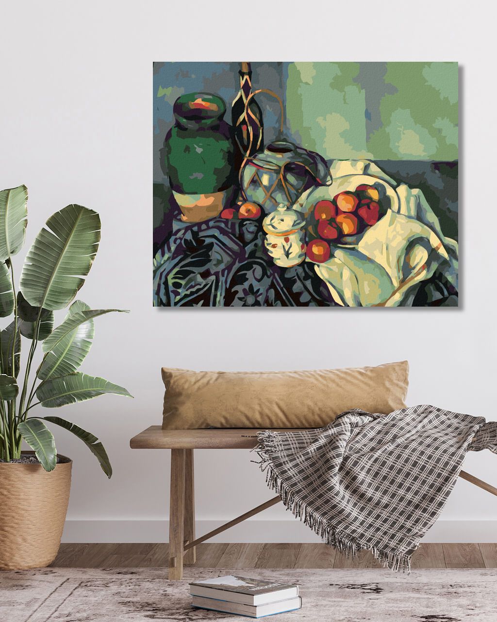 zuty Malování podle čísel - ZÁTIŠÍ (P. CÉZANNE) - Rozměr: 40x50 cm, Rámování: Varianta: vypnuté plátno na rám - obrázek 4