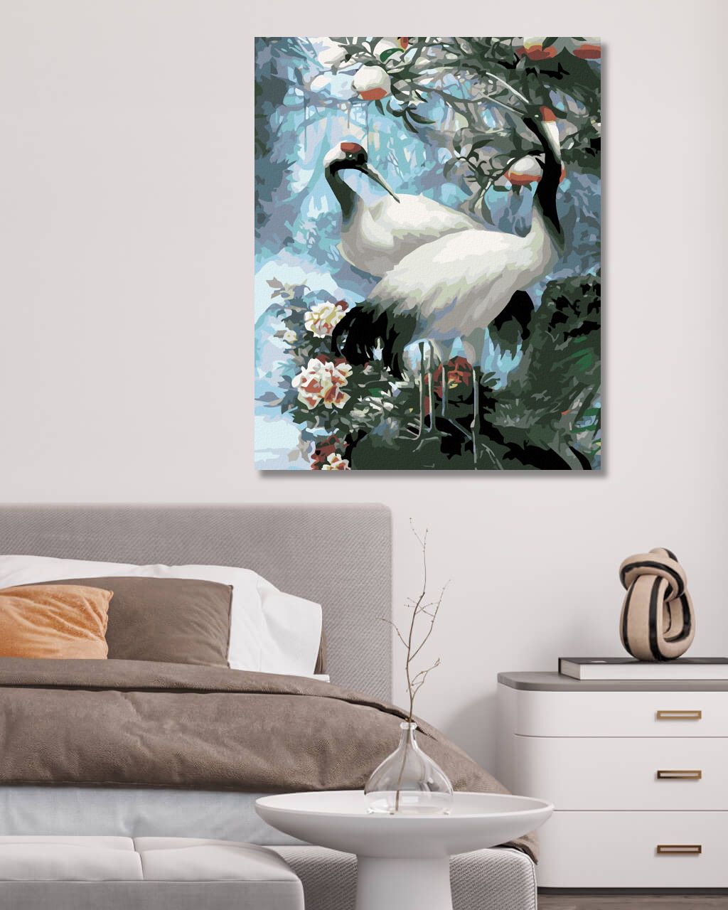 zuty Malování podle čísel - BÍLÝ JEŘÁB - Rozměr: 40x50 cm, Rámování: Varianta: bez rámu a bez vypnutí plátna - obrázek 8
