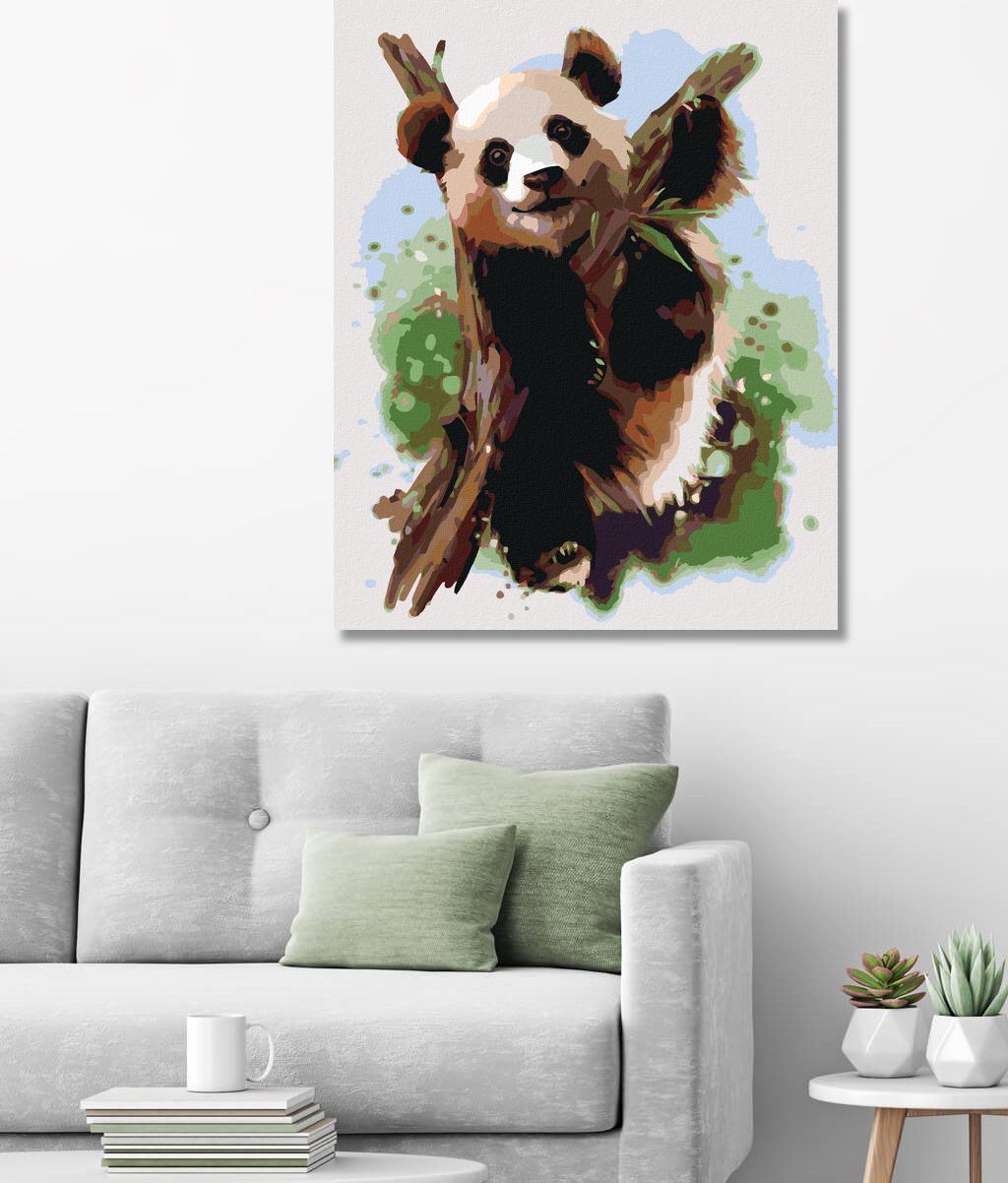 zuty Malování podle čísel - PANDA NA VĚTVI - Rozměr: 40x50 cm, Rámování: Varianta: vypnuté plátno na rám - obrázek 10