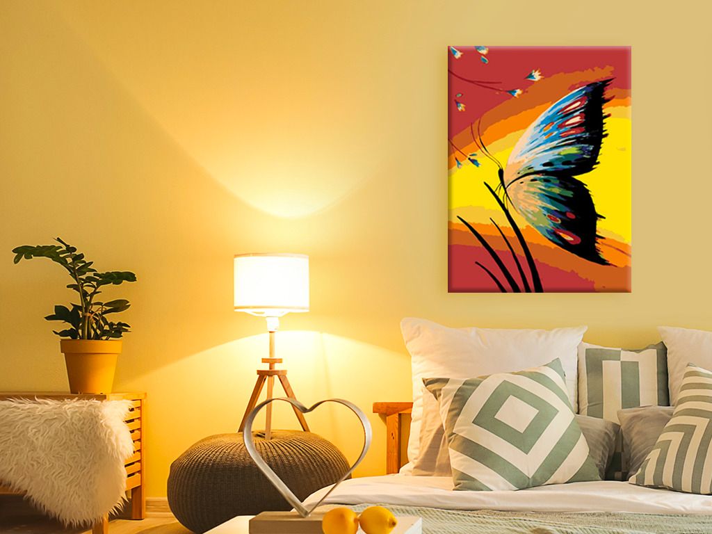 zuty Malování podle čísel - MOTÝL V TRÁVĚ A ZÁPAD SLUNCE - Rozměr: 40x50 cm, Rámování: Varianta: bez rámu a bez vypnutí plátna - obrázek 12