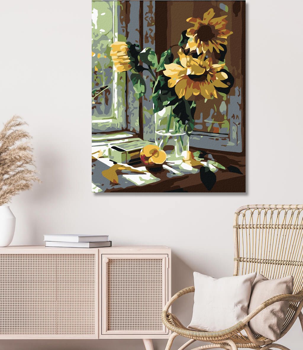 zuty Malování podle čísel - SLUNEČNICE VE VÁZE - Rozměr: 40x50 cm, Rámování: Varianta: bez rámu a bez vypnutí plátna - obrázek 11