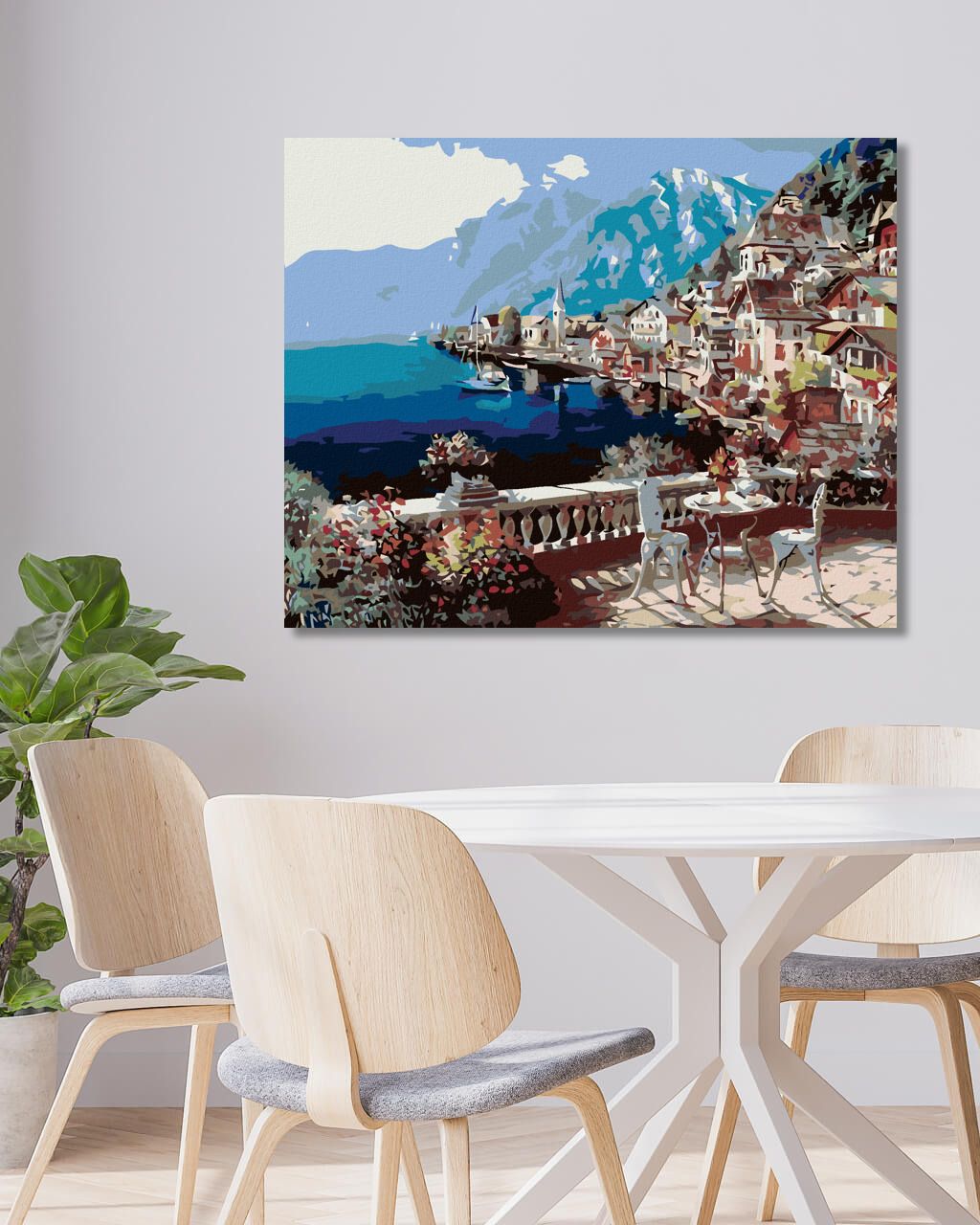zuty Malování podle čísel - POHLED NA JEZERO - Rozměr: 40x50 cm, Rámování: Varianta: bez rámu a bez vypnutí plátna - obrázek 5