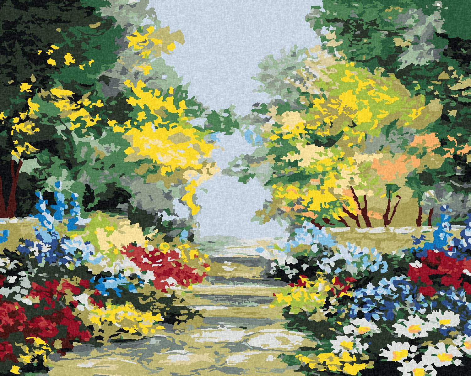 zuty Malování podle čísel - OKRASNÉ KVĚTINY - Rozměr: 40x50 cm, Rámování: Varianta: vypnuté plátno na rám - obrázek 1