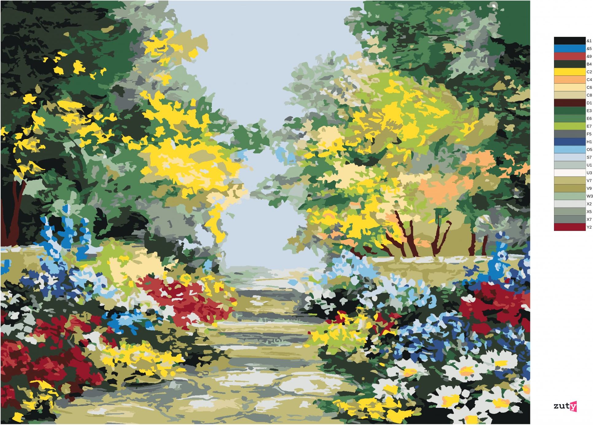 zuty Malování podle čísel - OKRASNÉ KVĚTINY - Rozměr: 40x50 cm, Rámování: Varianta: vypnuté plátno na rám - obrázek 5
