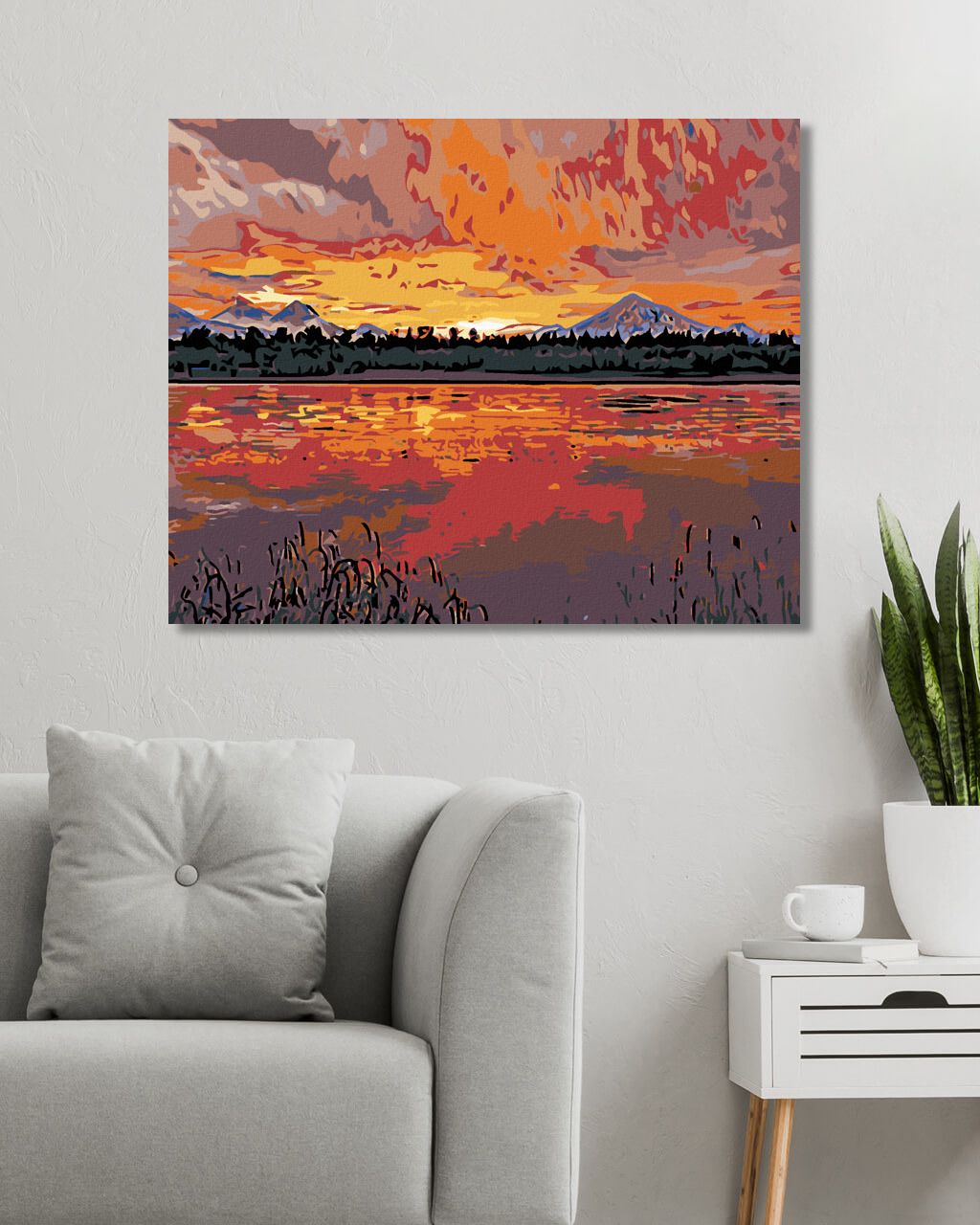 zuty Malování podle čísel - KRÁSNÝ ZÁPAD SLUNCE - Rozměr: 40x50 cm, Rámování: Varianta: vypnuté plátno na rám - obrázek 6