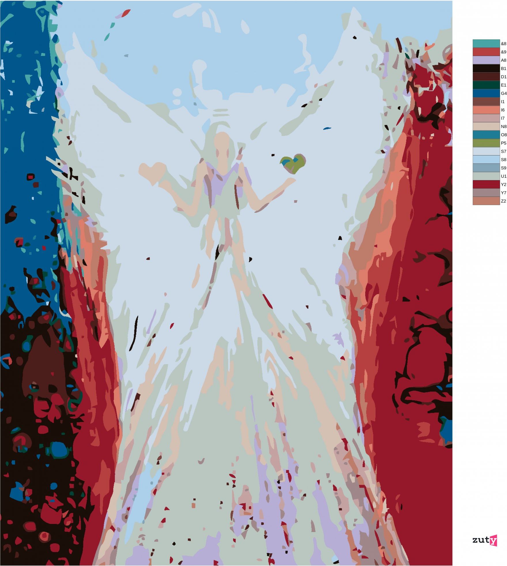 zuty Malování podle čísel - ANDĚLÉ OD LENKY -BALANCE ANGEL - Rozměr: 40x50 cm, Rámování: Varianta: vypnuté plátno na rám - obrázek 2