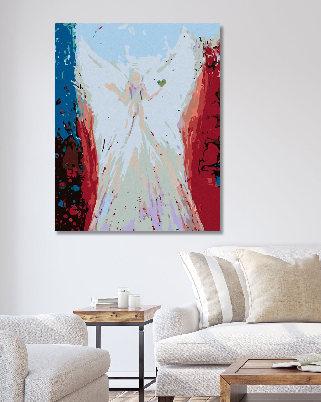 zuty Malování podle čísel - ANDĚLÉ OD LENKY -BALANCE ANGEL - Rozměr: 40x50 cm, Rámování: Varianta: vypnuté plátno na rám - obrázek 4