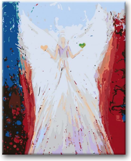 zuty Malování podle čísel - ANDĚLÉ OD LENKY -BALANCE ANGEL - Rozměr: 40x50 cm, Rámování: Varianta: vypnuté plátno na rám - obrázek 6