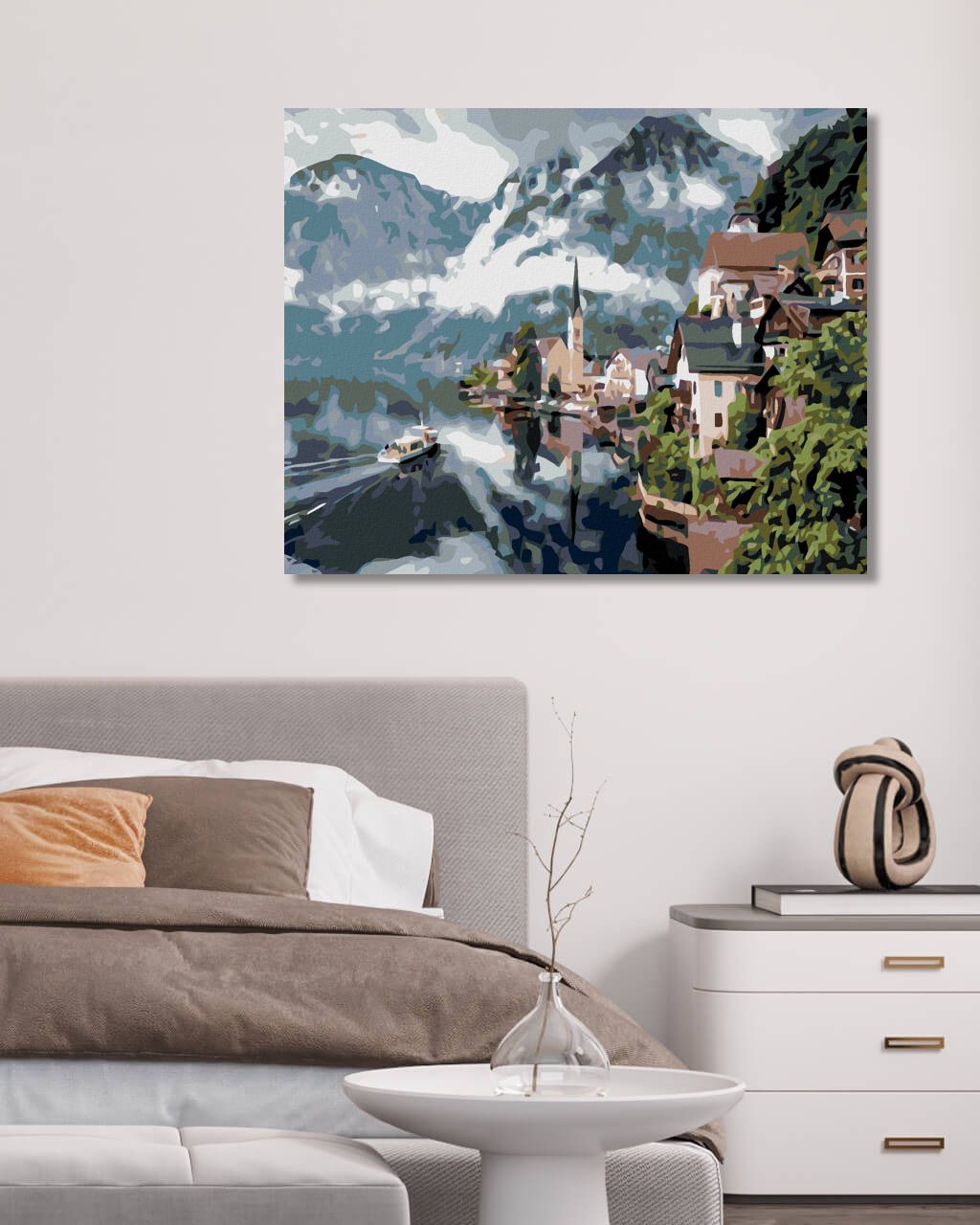 zuty Malování podle čísel - HALLSTATT - Rozměr: 40x50 cm, Rámování: Varianta: bez rámu a bez vypnutí plátna - obrázek 5