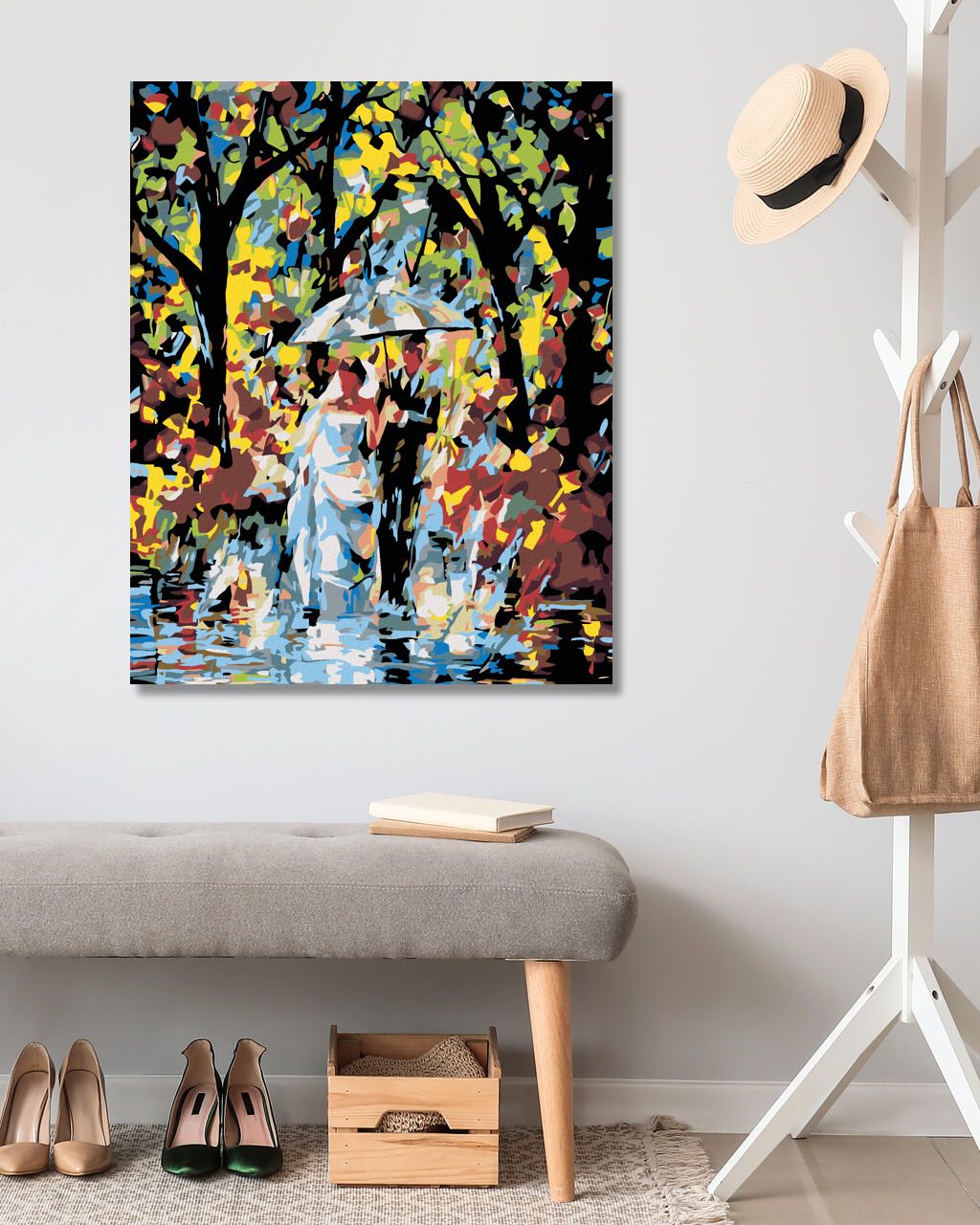 zuty Malování podle čísel - NEVĚSTA S ŽENICHEM V DEŠTI - Rozměr: 40x50 cm, Rámování: Varianta: bez rámu a bez vypnutí plátna - obrázek 5