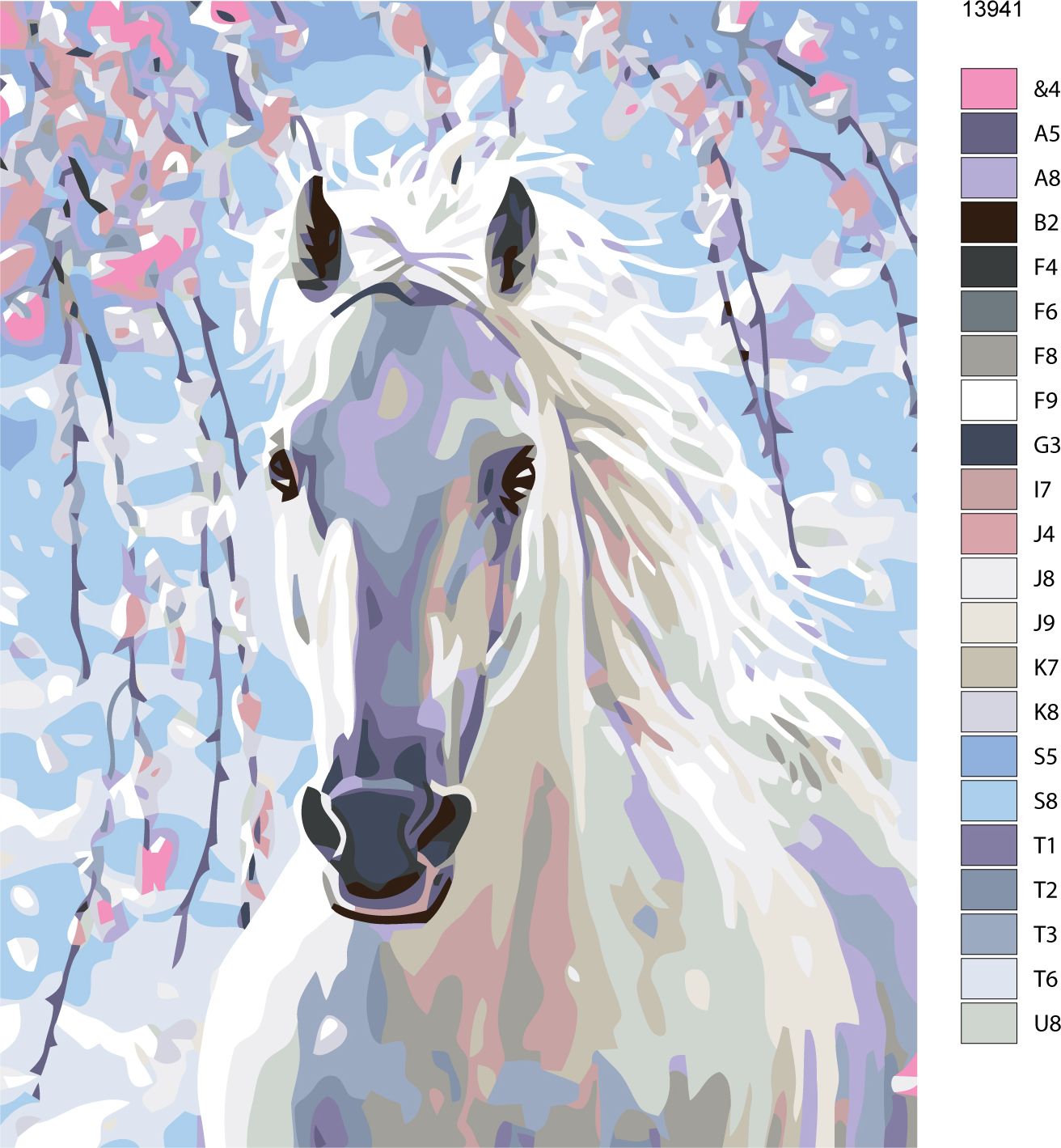 zuty Malování podle čísel - BÍLÝ KŮŇ - Rozměr: 40x50 cm, Rámování: Varianta: vypnuté plátno na rám - obrázek 10
