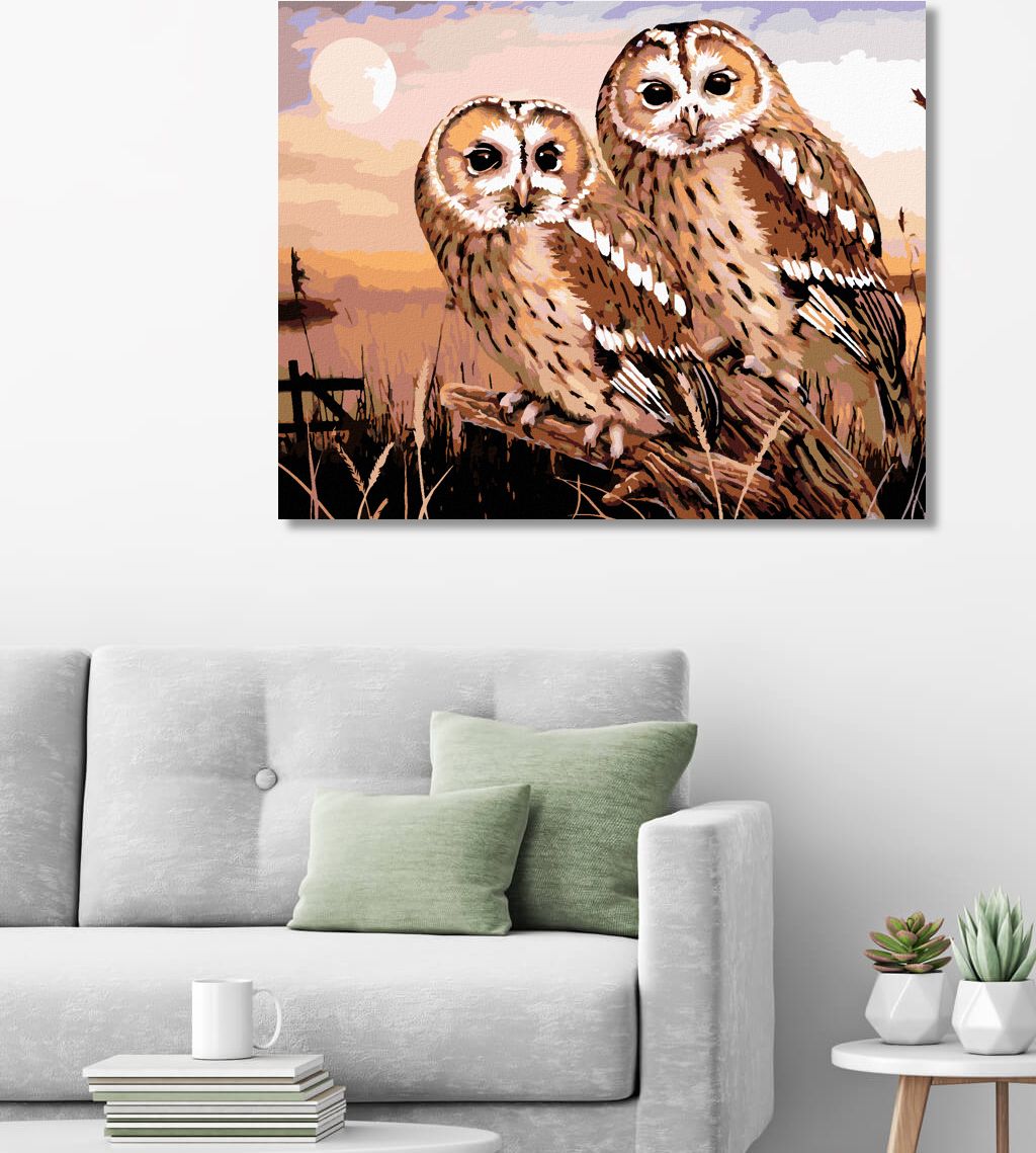 zuty Malování podle čísel - SOVY - PUŠTÍK OBECNÝ (HOWARD ROBINSON) - Rozměr: 40x50 cm, Rámování: Varianta: bez rámu a bez vypnutí plátna - obrázek 8